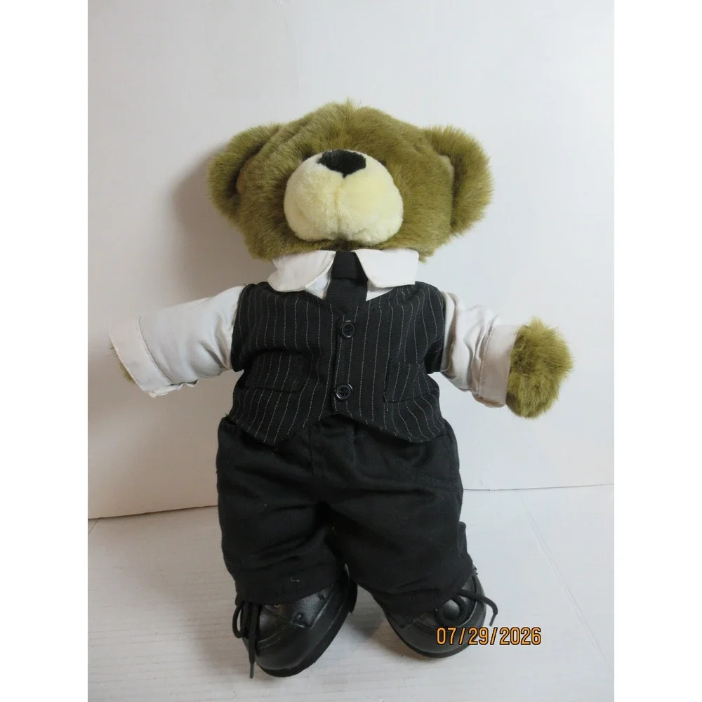 Build A Bear Workshop Plush Teddy Bear in Formal Suit Vest Tie and Heart Boxers